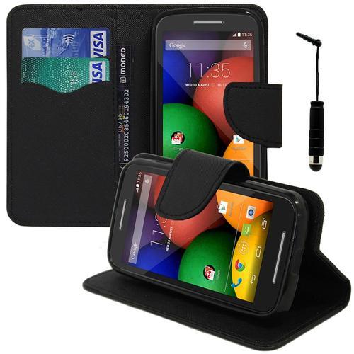 Etui Portefeuille Pour Motorola Moto E Xt1021 4.3" Support Video Cu... on Productcaster.