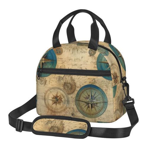 Sac à déjeuner Modèles de cartes nautiques vintage Sac besace à mai... on Productcaster.