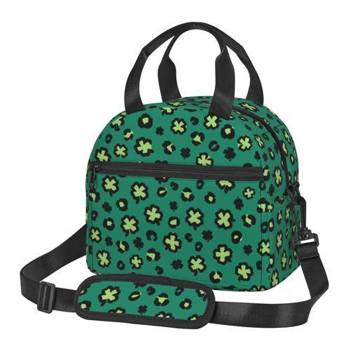 Sac à déjeuner Léopard Shamrock St Patrick's Day Svg Sac besace à m... on Productcaster.