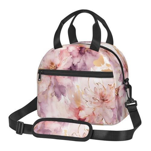 Sac à déjeuner Fleurs aquarelles abstraites modernes Sac besace à m... on Productcaster.