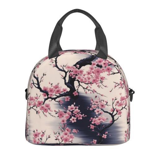 Sac à déjeuner Modèles de Sakura paisibles Sac besace à main avec s... on Productcaster.