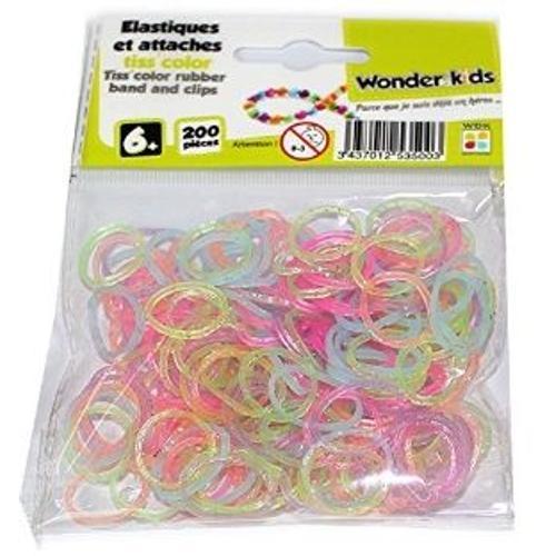 Loom Bands- Elastiques Et Attaches 200pcs-Translucide Pastel Color on Productcaster.