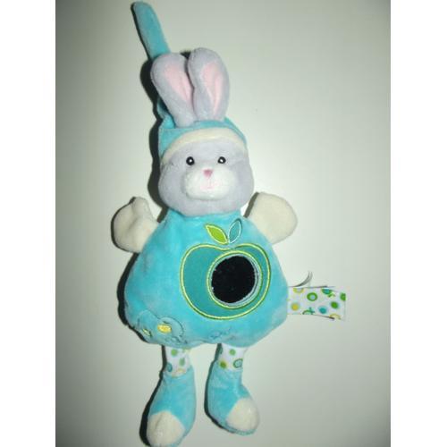 Doudou D'activités Lapin Gipsy Miroir Grelot Collection Pomme Bleu ... on Productcaster.