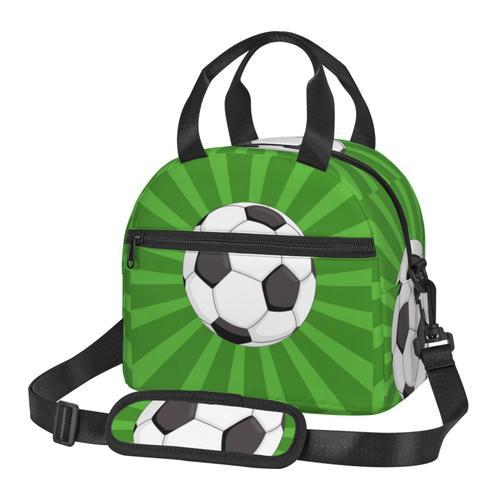 Sac à déjeuner Terrain de football Sac besace à main avec sangle d'... on Productcaster.