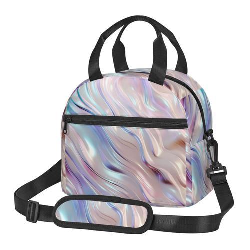 Sac à déjeuner Perle pastel Sac besace à main avec sangle d'épaule,... on Productcaster.