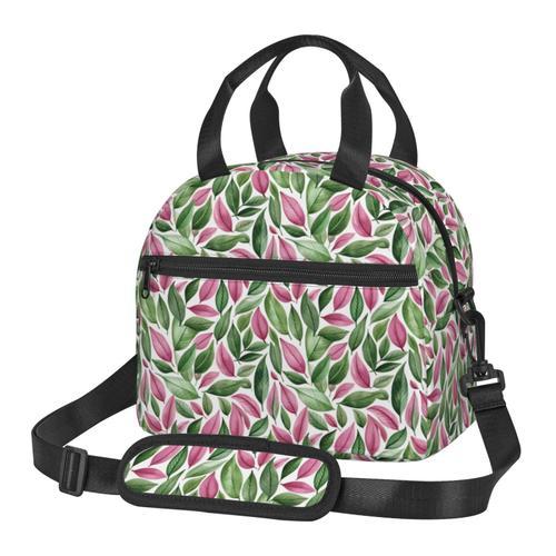 Sac à déjeuner Feuilles tropicales Sac besace à main avec sangle d'... on Productcaster.