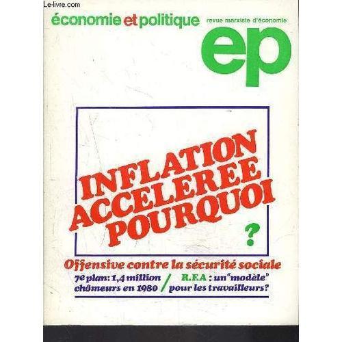 Economie Et Politique N°262 -Inflation Acceleree Pourquoi? on Productcaster.