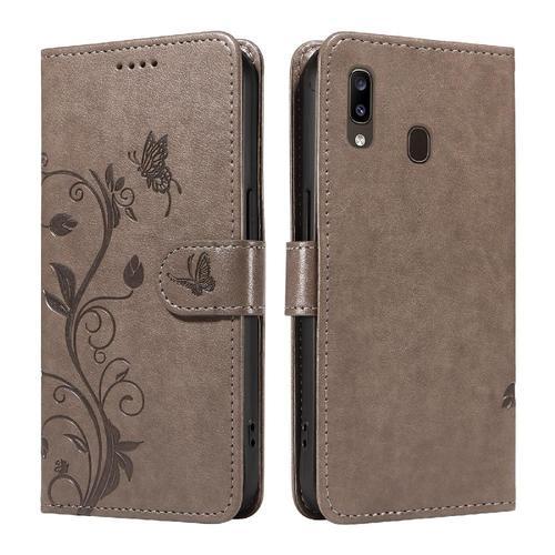 Étui Pour Samsung Galaxy A30/A20 Papillon En Relief Avec Sangle De ... on Productcaster.