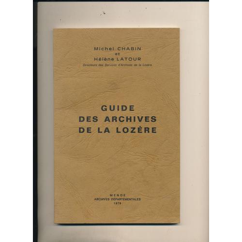 Guide Des Archives De La Lozère on Productcaster.