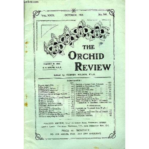 The Orchid Review N°340 October 1921 - Brassia Longissima .Bollea ... on Productcaster.