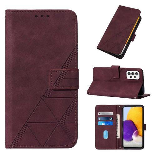 Étui Pour Samsung Galaxy A72 5g Portefeuille Couverture Cuir Pu Tit... on Productcaster.