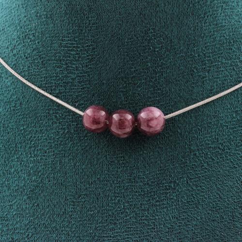 Collier 3 Perles Lépidolite 8 Mm. Chaine En Acier Inoxydable Collie... on Productcaster.