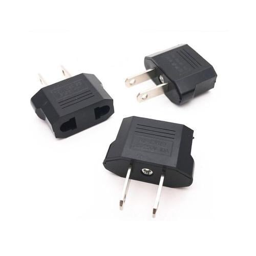 Travel Plug America - World Plug Ue To Us - Black - Ensemble De 3 P... on Productcaster.