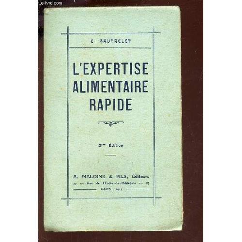 L'expertise Alimentaire Rapide / 2eme Edition on Productcaster.