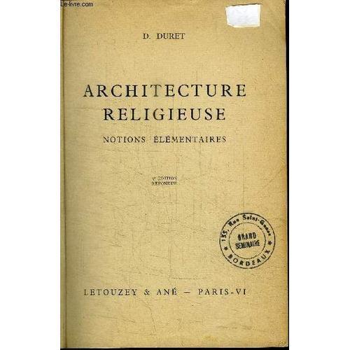 Architecture Religieuse - Notions Elementaires on Productcaster.