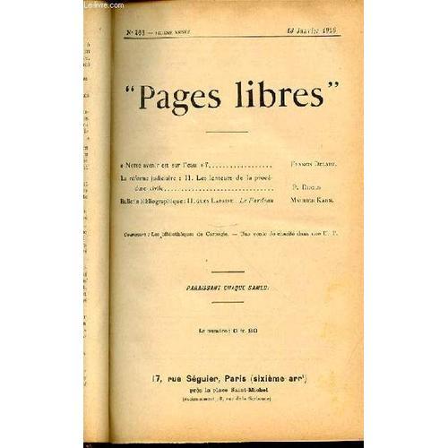 Pages Libres N°263 / Sixieme Annee / 13 Janvier 1906 - Notre Avenir... on Productcaster.