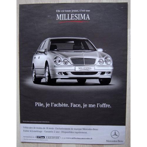 Publicité Papier - Voiture Mercedes Millesima De 2003 on Productcaster.