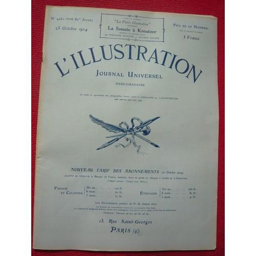 L Illustration N° 4260 25 Octobre 1924 82e Année on Productcaster.