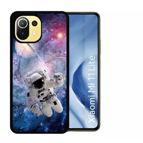 Coque Pour Xiaomi Mi 11 Lite - Astronaute Planete 2 - Silicone - Noir on Productcaster.