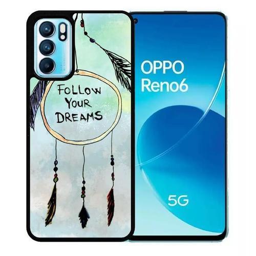 Coque Pour Oppo Reno6 5g - Attrape Rêve Dreams - Silicone - Noir on Productcaster.