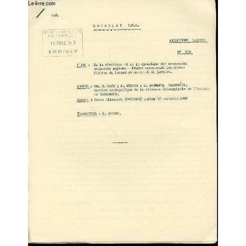 Document I.N.S. N°432 : Athletisme Lancers - De La Cinetique Et De ... on Productcaster.