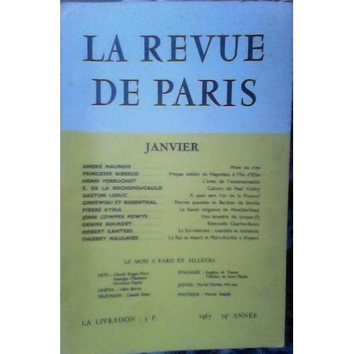 La Revue De Paris Janvier 1967 on Productcaster.