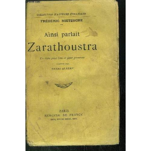 Ainsi Parlait Zarathoustra on Productcaster.