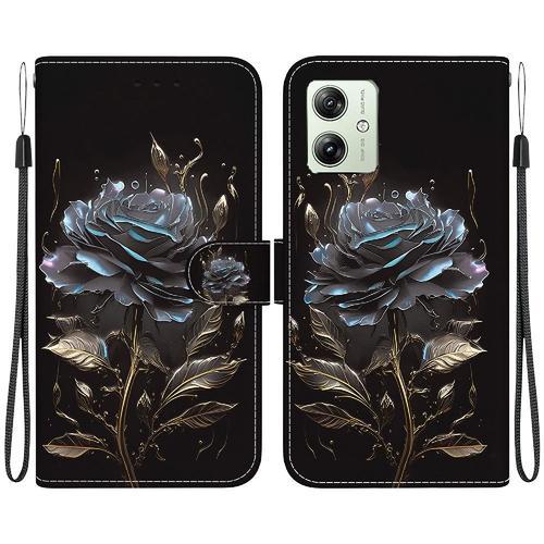 Étui Pour Motorola Moto G54 5g Fentes Pour Cartes Fleur Papillon Pe... on Productcaster.