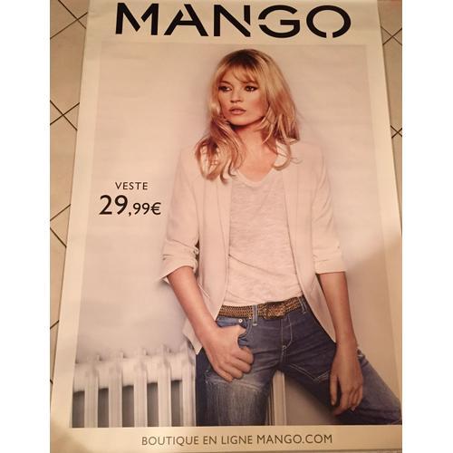 Mango - Kate Moss - Abribus - Affiche / Poster Livré Roulé on Productcaster.