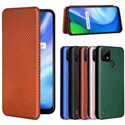 Étui Pour Realme C21 Protection Complète Coque En Cuir Folio Flip F... on Productcaster.