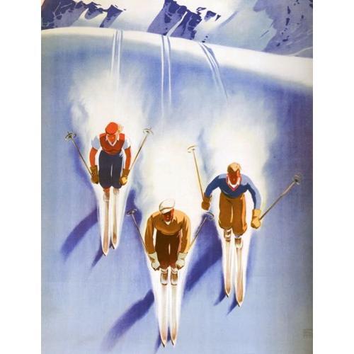 Affiche 3 Skieurs on Productcaster.