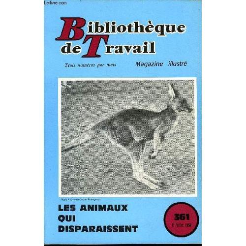 Bibliotheque De Travail N°361 - Les Animaux Qui Disparaissent on Productcaster.