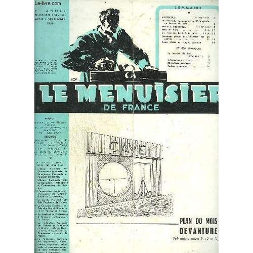 Revue Le Menuisier De France N°104-105 - Aout Sept. 1956 - Plan Du ... on Productcaster.