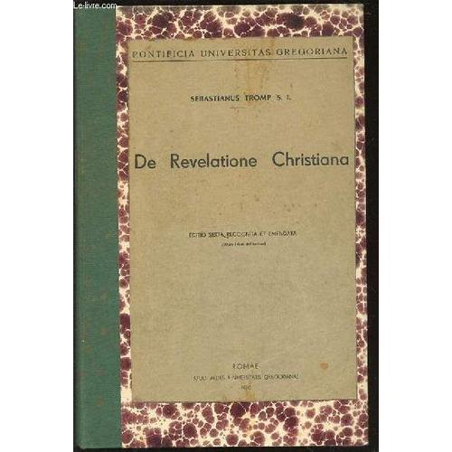 De Revelatione Christiana - Pontificia Universitas Gregoriana. on Productcaster.