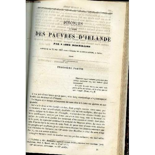 Discours En Faveur Des Pauvres D'irlande (Suite) - Troisieme Partie. on Productcaster.