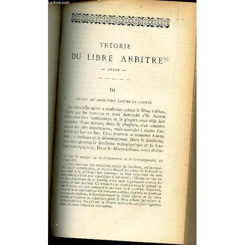 Theorie Du Libre Arbitre (Suite) - Iii : Examen Des Objections Cont... on Productcaster.