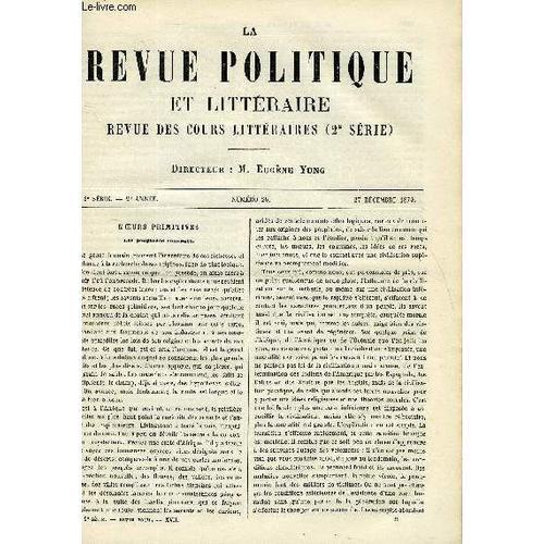 La Revue Politique Et Litteraire 9e Annee - 1er Semestre N°26 - Les... on Productcaster.