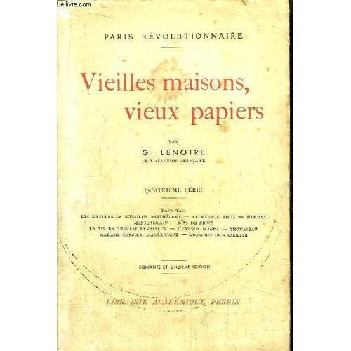 Vieilles Maisons, Vieux Papiers - 4eme Serie -Sommaire : Papa Tam ... on Productcaster.