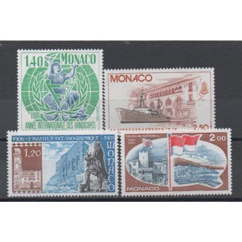 Monaco 1981: Série De 4 Timbres Commémmoratifs N° 1276, 1277, 1278 ... on Productcaster.