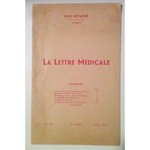 La Lettre Médicale 95 on Productcaster.