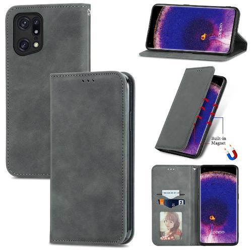 Étui Pour Oppo Trouver X5 Pro Antichoc Étui En Cuir Couverture Rabo... on Productcaster.