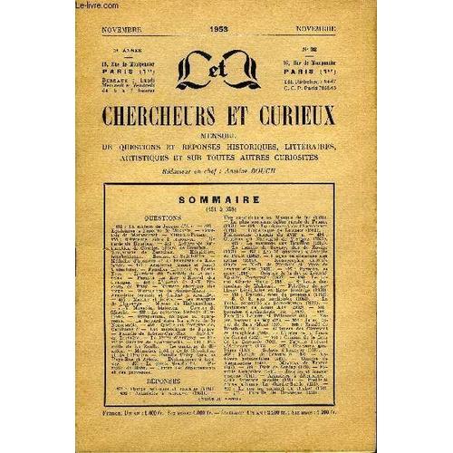 L'intermediaire Des Chercheurs Et Curieux N° 32 - Questions481 : La... on Productcaster.