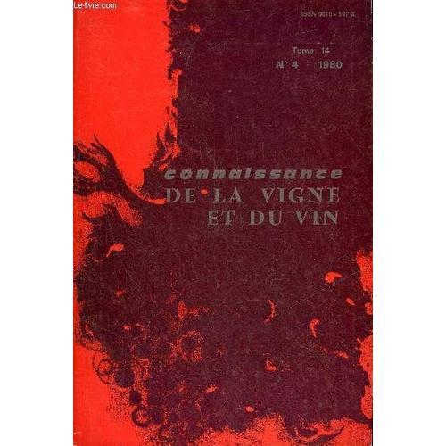 Connaissance De La Vigne Et Du Vin N°4 Tome 14 1980 - Automatisati... on Productcaster.