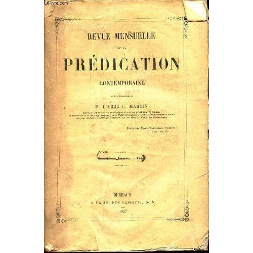 Revue Mensuelle De La Prediction Contemporaine / Annee 1857. on Productcaster.