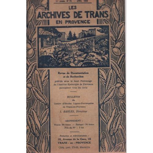 Les Archives De Trans En Provence N° 70 on Productcaster.