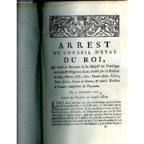 Arrest Du Conseil D'etat Du Roi Qui Reunit Au Domaine De Sa Majeste... on Productcaster.