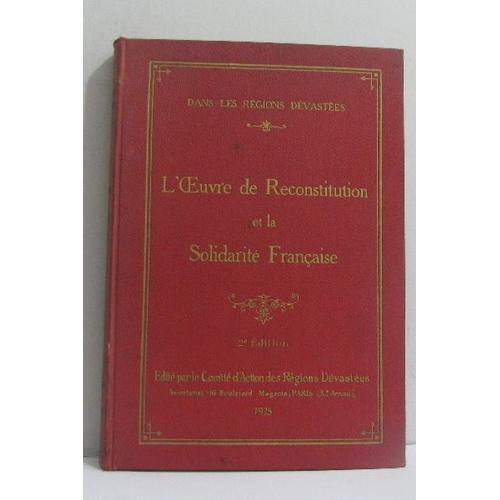 L'oeuvre De Reconstitution Et La Solidarité Française on Productcaster.