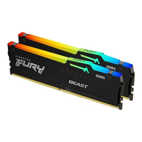 Kingston FURY Beast RGB - DDR5 - kit - 64 Go: 2 x 32 Go - DIMM 288 ... on Productcaster.