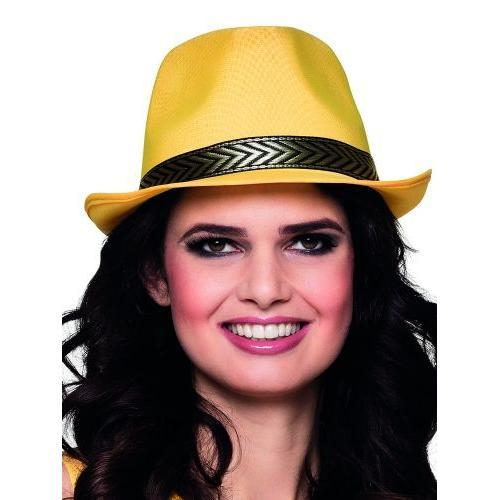 Chapeau Borsalino Trilby Jaune Adulte, on Productcaster.