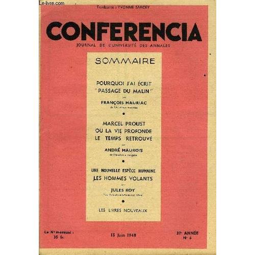 Conferencia 37e Annee N°6 - Pourquoi J'ai Écrit Passage Du Malin Pa... on Productcaster.